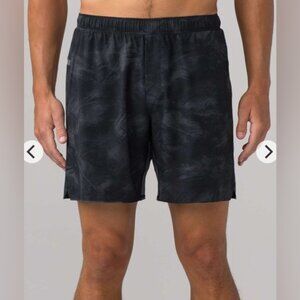 Lululemon Surge Short Linerless 7” Incognito Camo Black Multi